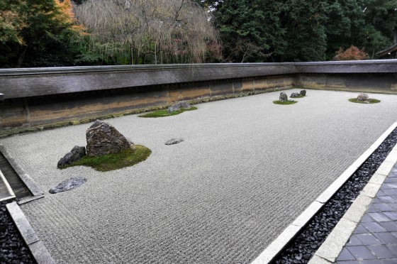 Photo : Rock garden, Ryoanji Temple, Kyoto
