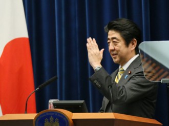Prime Minister Abe at the press conference, 24 June 2014.Source: Website of the Prime Minister of Japan and his Cabinet